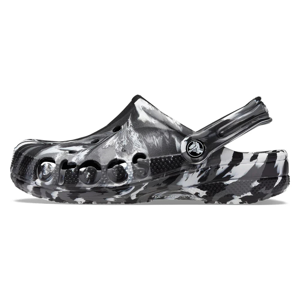 Baya Marbled Clog - Black/White