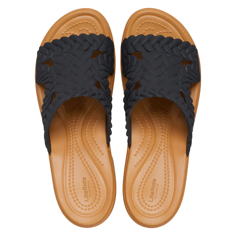 Brooklyn Woven Slide Heel - Black