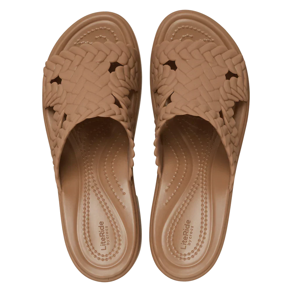 Brooklyn Woven Slide Heel - Sepia
