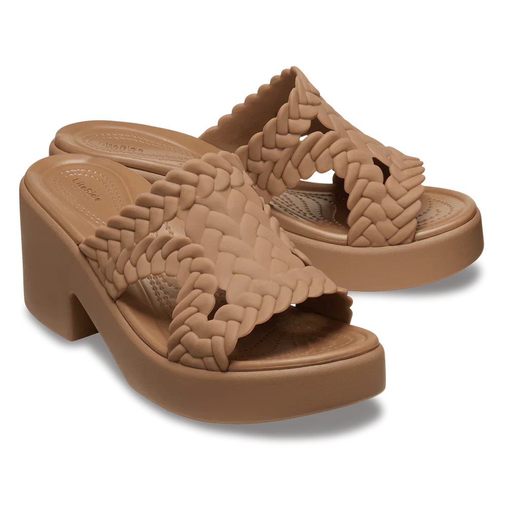 Brooklyn Woven Slide Heel - Sepia