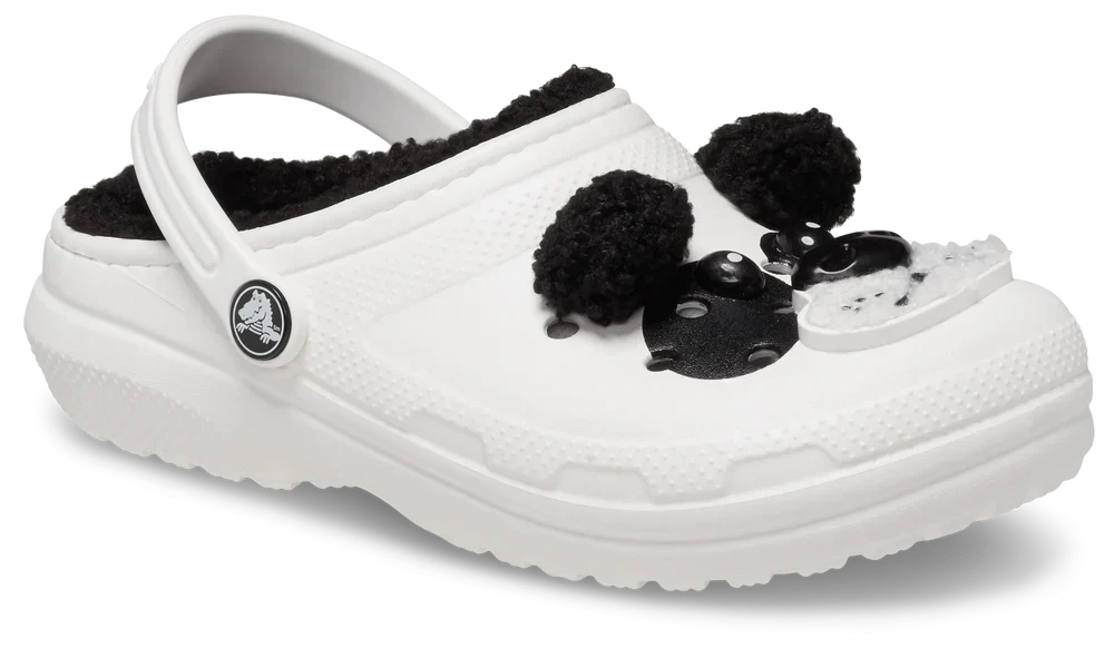 Classic Lined IAM Panda Bear Clog Kids (Age 5+) - Chalk/Black