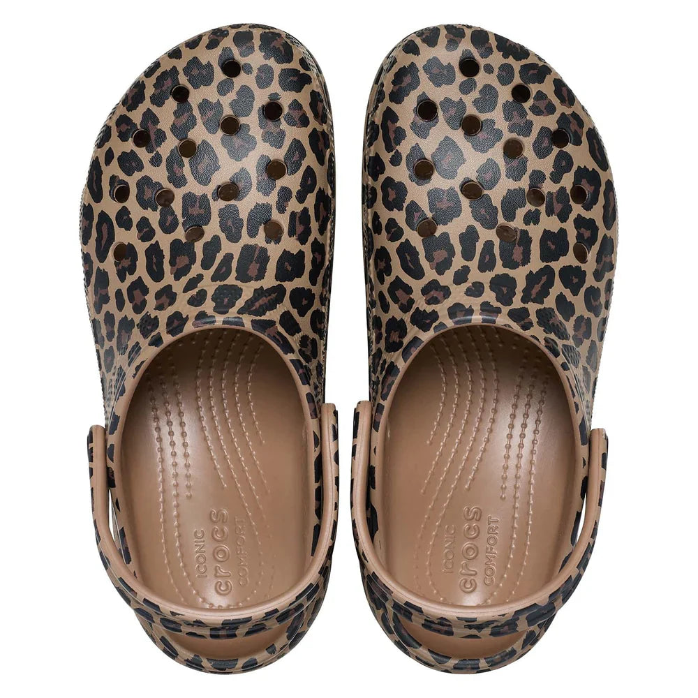 Classic Platform Animal Clog - Sepia/Leopard