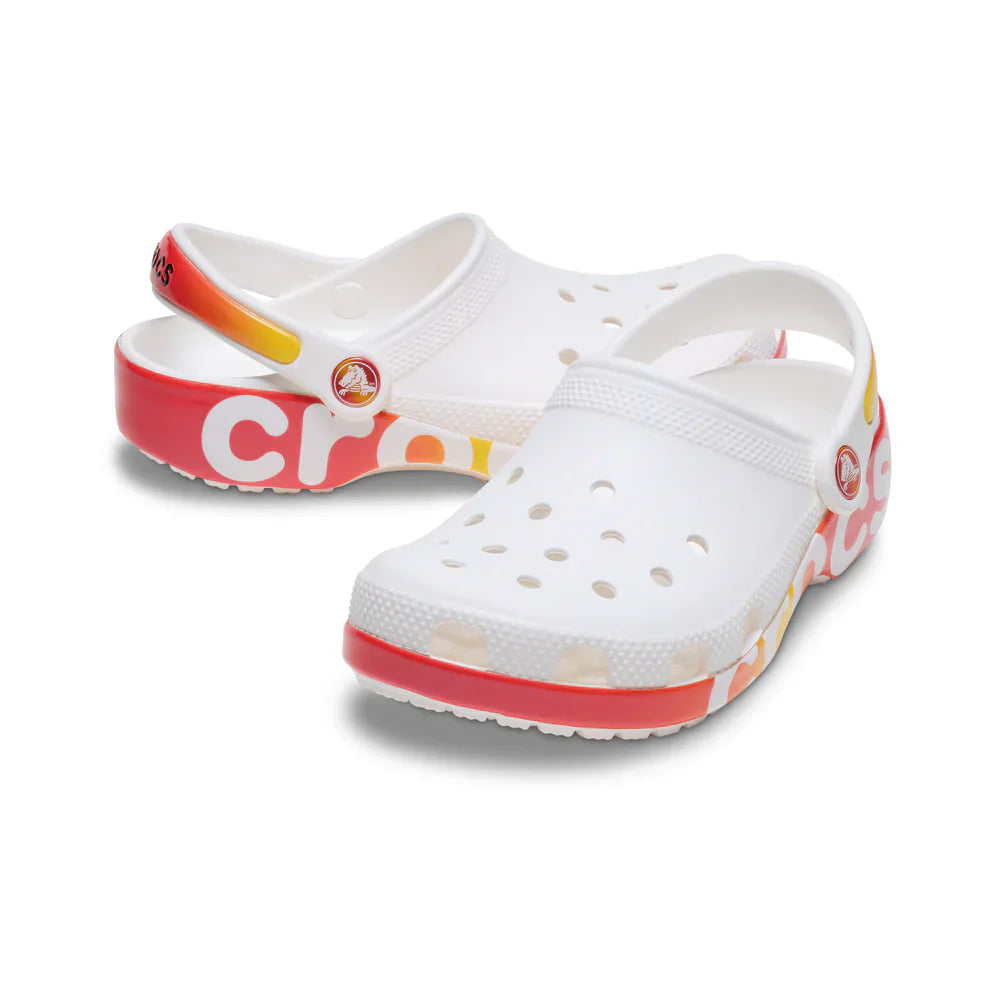 Classic Reflector Clog Kids (Age 5+) - White/Multi