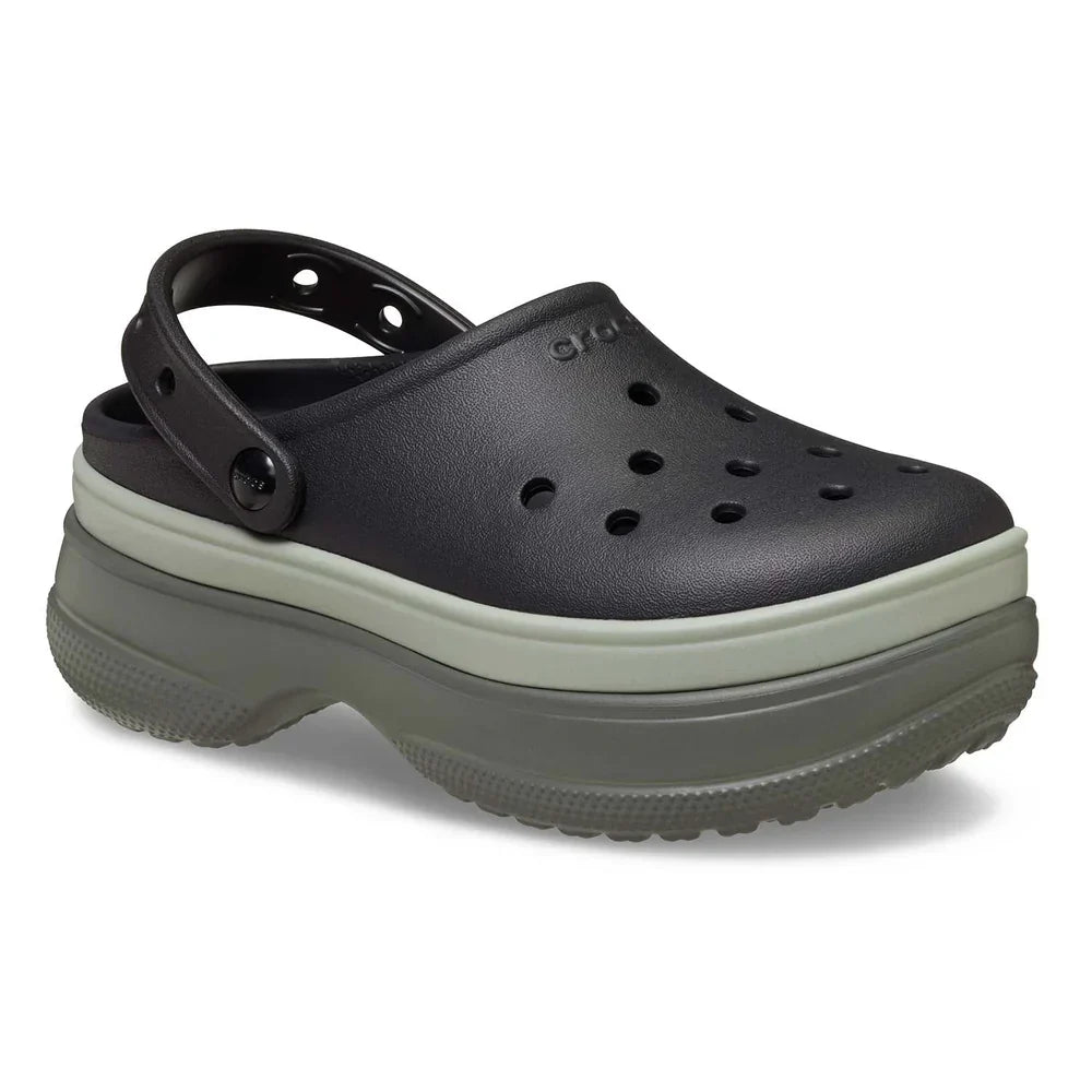 Classic Stacked Clog - Black